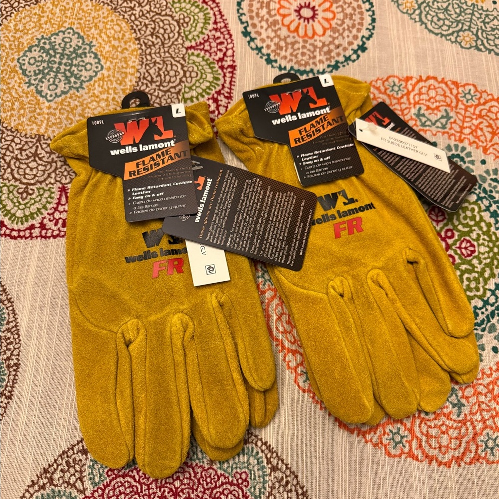 NWT Wells Lamont Flame Resistant Gloves - 2 pairs